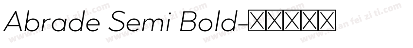 Abrade Semi Bold字体转换